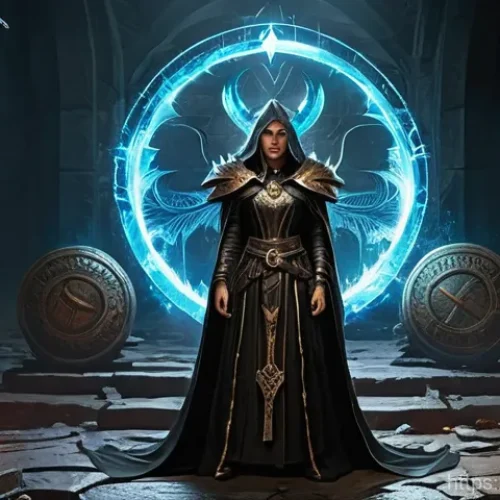 디아블로2 고급 아이템 파밍 루트 - **Prompt 1: The Thrill of a High Rune Drop in a Terror Zone**
    "A powerful female Sorceress, ador...