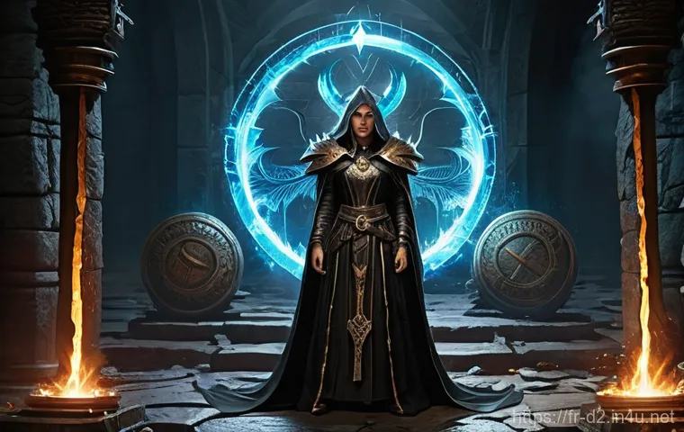 디아블로2 고급 아이템 파밍 루트 - **Prompt 1: The Thrill of a High Rune Drop in a Terror Zone**
    "A powerful female Sorceress, ador...