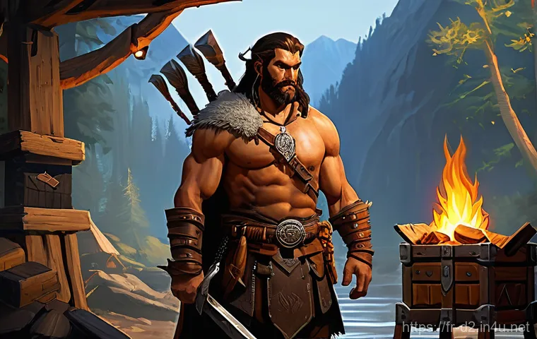 디아블로2 고급 아이템 파밍 루트 - **Prompt 2: Paladin's Efficiency in the Chaos Sanctuary**
    "A formidable male Paladin, clad in or...